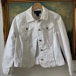 Charter Club White Denim Jacket